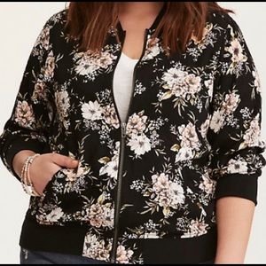 Torrid Floral Bomber Jacket 5x